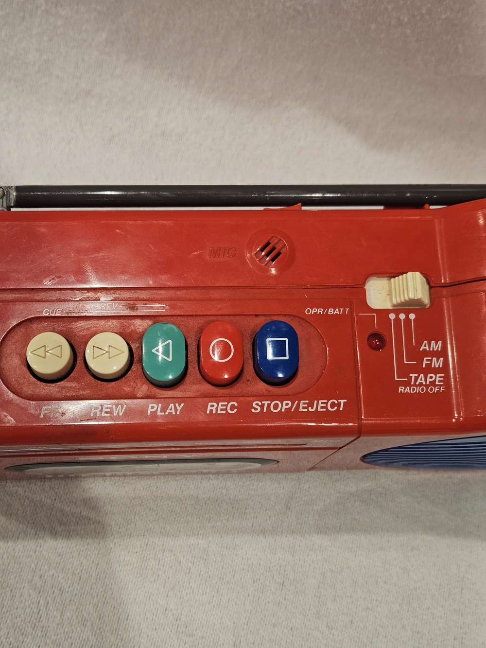 SONY MY FIRST SONY Cassette Player Red CFM 2000 AM/FM Parts Or Repair -No Sound - Picture 6 of 8